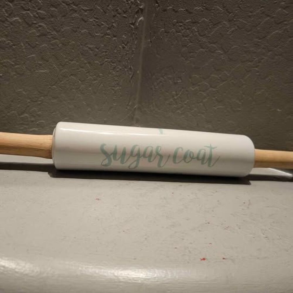 Ceramic Rolling Pin with Wooden Handles I Sugar Coat Every Thing